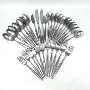 Stanley Roberts Doreen Flatware 33 Pcs Japan MCM Mid Century Modern READ